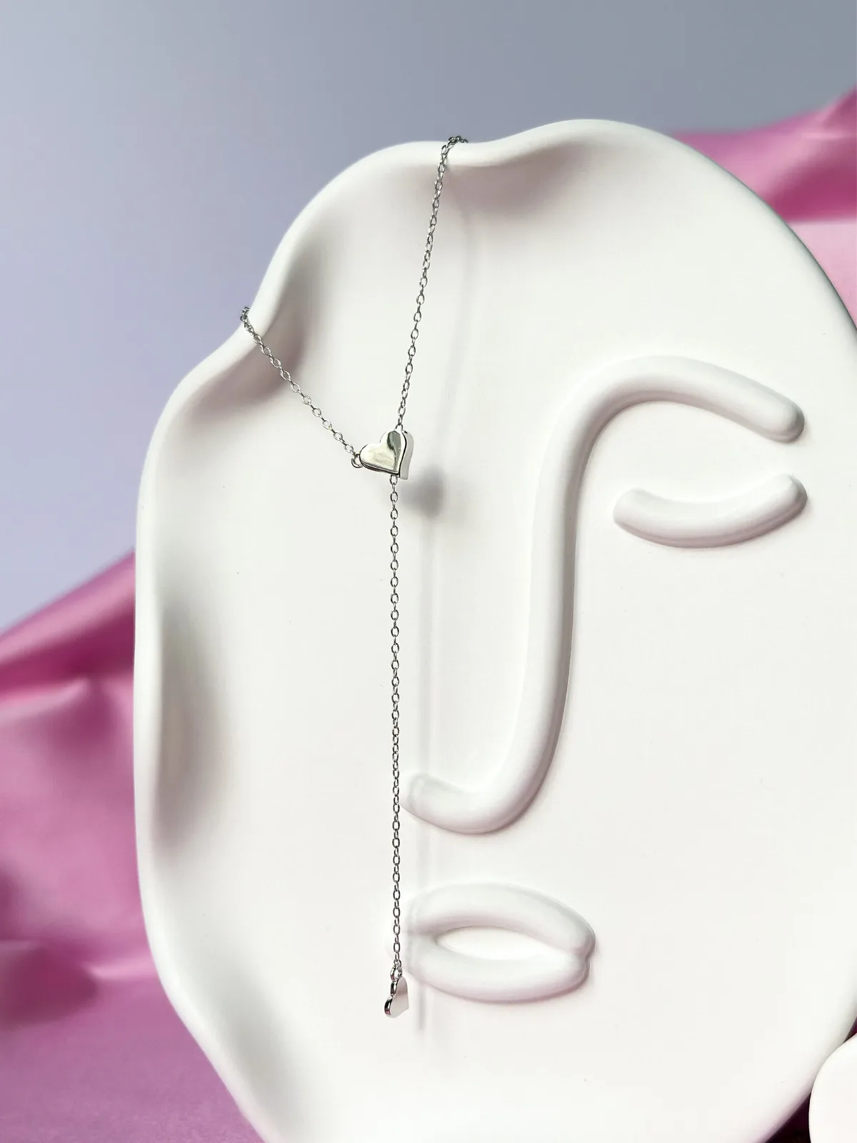 Срібні сережки "Два серця" 5